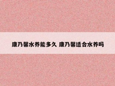 康乃馨水养能多久 康乃馨适合水养吗