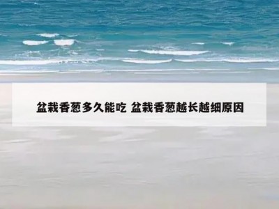 盆栽香葱多久能吃 盆栽香葱越长越细原因
