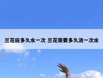 兰花应多久水一次 兰花需要多久浇一次水