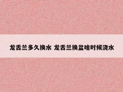 龙舌兰多久换水 龙舌兰换盆啥时候浇水