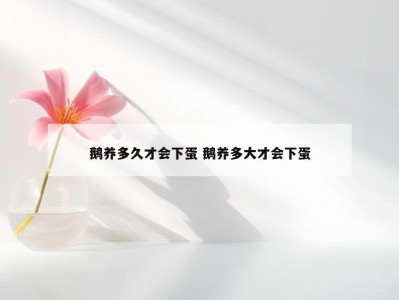 鹅养多久才会下蛋 鹅养多大才会下蛋