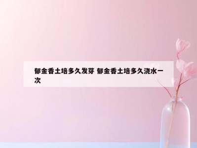 郁金香土培多久发芽 郁金香土培多久浇水一次