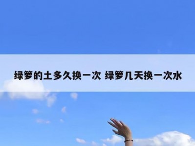 绿箩的土多久换一次 绿箩几天换一次水