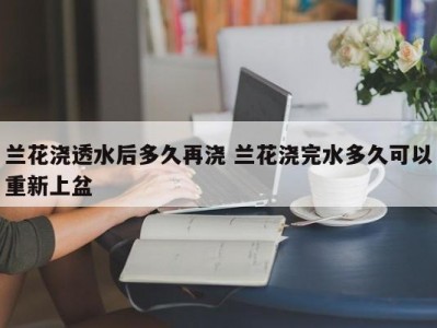 兰花浇透水后多久再浇 兰花浇完水多久可以重新上盆