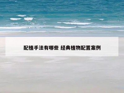 配植手法有哪些 经典植物配置案例