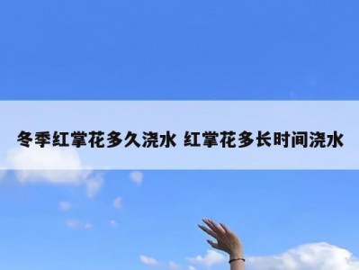 冬季红掌花多久浇水 红掌花多长时间浇水
