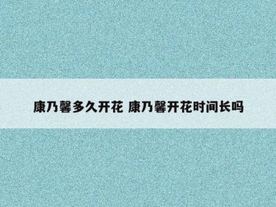 康乃馨多久开花 康乃馨开花时间长吗