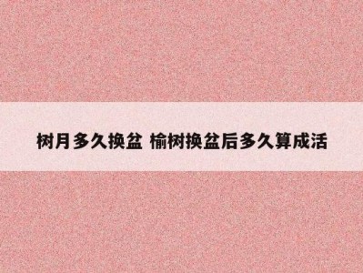 树月多久换盆 榆树换盆后多久算成活