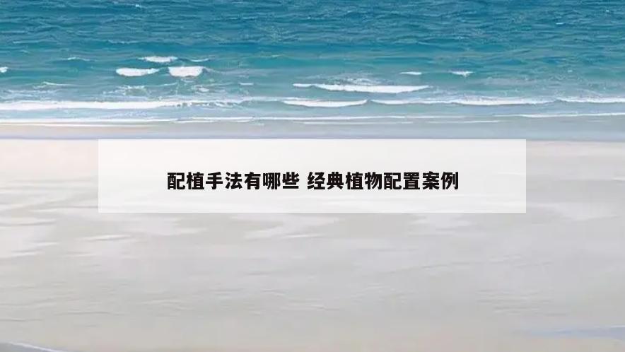 配植手法有哪些 经典植物配置案例
