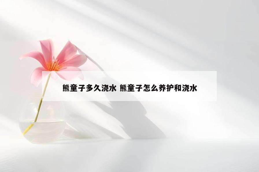 熊童子多久浇水 熊童子怎么养护和浇水