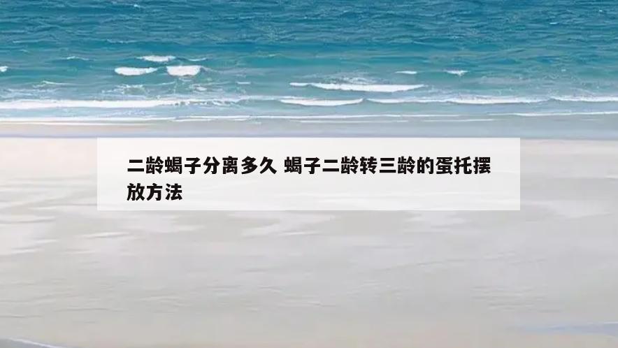 二龄蝎子分离多久 蝎子二龄转三龄的蛋托摆放方法