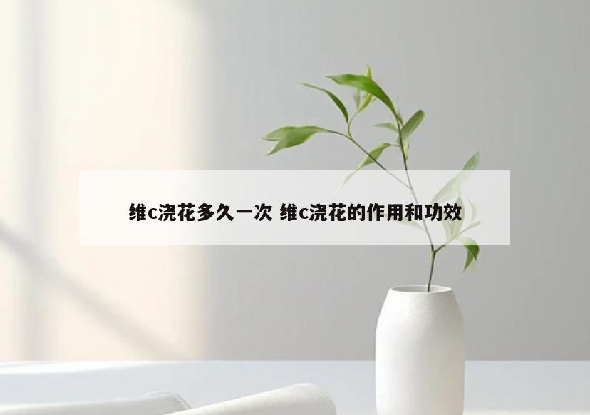 维c浇花多久一次 维c浇花的作用和功效